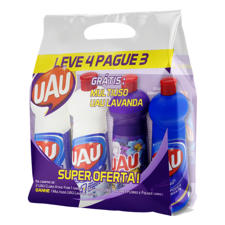 Kit Limpadores Uau 500ml 4un Diversos