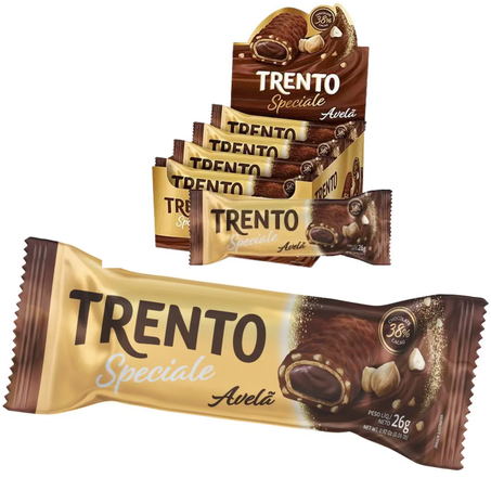 Chocolate barrinha trento speciale 26g avela leite (unidade)