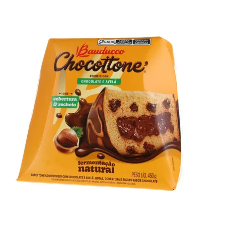Panettone Bauducco Chocolate e Avelã Caixa 450gr 360-1
