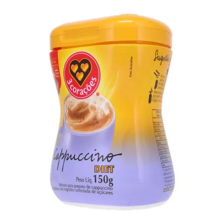 Cappuccino 3 Corações Diet Pt 150g 360-4