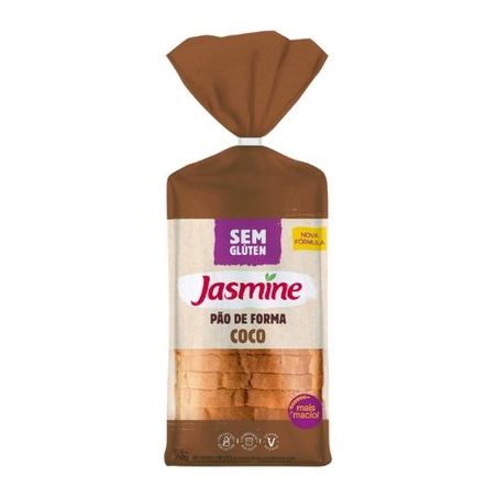 Pão de Forma Coco sem Glúten Vegano Jasmine 350g