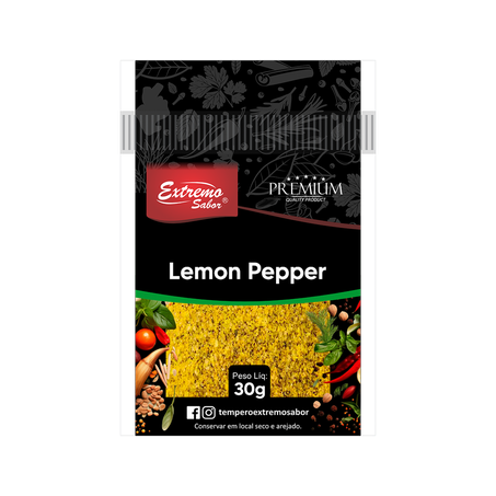 Tempero extremo sabor lemon pepper 30g