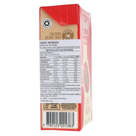 TOMATE TRITURADO IMPORTADO DA ARGENTINA VIGENTE TP 500G 360-10