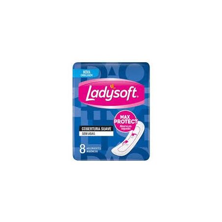 Absorv ladysoft suave normal s/abas 8un