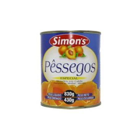 PESSEGOS SIMONS 430G METADES ESP