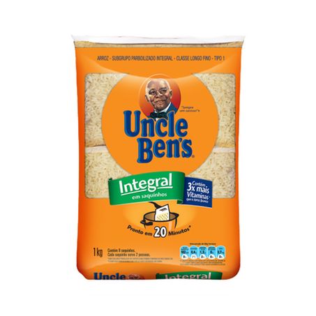 ARROZ PARBOILIZADO TIPO 1 INTEGRAL UNCLE BEN'S COM 8 UNIDADES