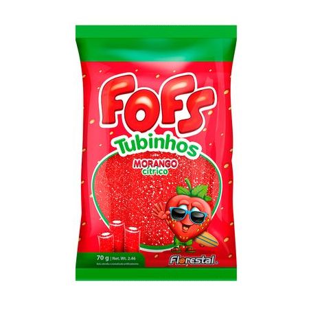 TIRINHAS FLORESTAL LICORICE FOFS MORANGO 70G