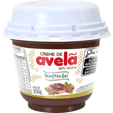 Creme bom principio 350g avela com cacau