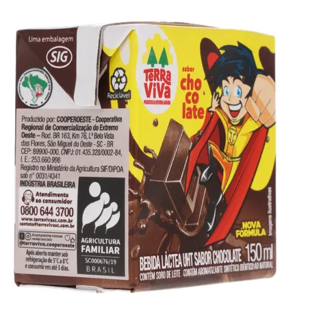 Bebida lactea terrinha uht sabor chocolate 150ml 360-31