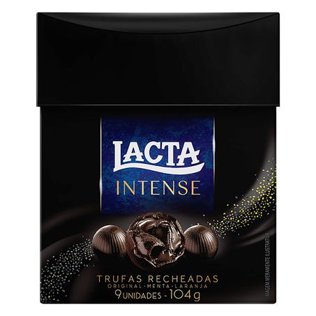 TRUFA DE CHOCOLATE SORTIDA LACTA INTENSE COM 9 UNIDADES