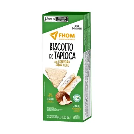 BISCOITO DE TAPIOCA COM CÔCO 30G - FHOM