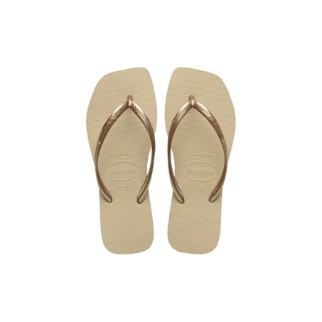 CHINELO HAVAIANAS SLIM SQUARE AREIA 35/36