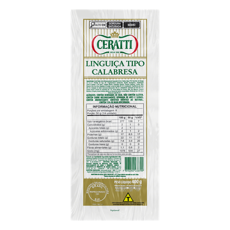 Ceratti Linguiça Calabresa Cozida 400G