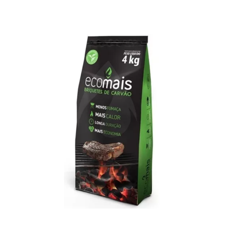 CARVÃO ECOMAIS BRIQUETE 4KG