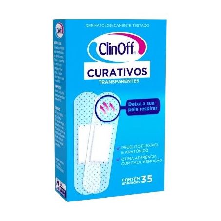Curativo clinoff transparentes c/ 35 unidades