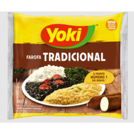 FAROFA MANDIOCA YOKI TEMPERADA 400G