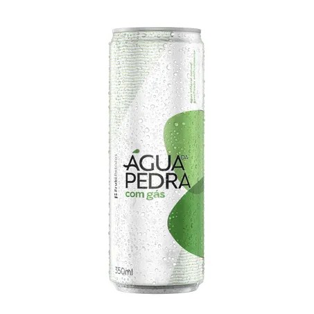 Agua mineral agua da pedra c/gas lata 350ml