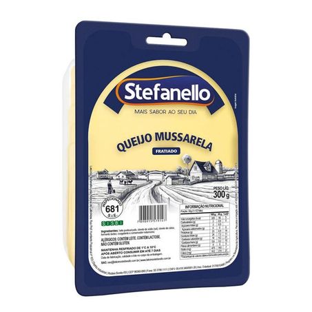 QUEIJO MUSSARELA FATIADO STEFANELLO 300 G         