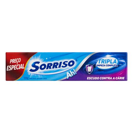Gel dental sorriso limpeza completa 120g