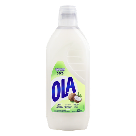 Lava-Roupas Líquido Coco Ola Frasco 500ml 