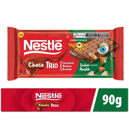 CHOCOBISCUIT TRIO NESTLÉ AVELÃ 90G*
