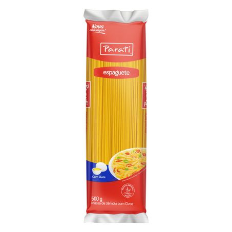 Macarrão de sêmola com ovos espaguete parati