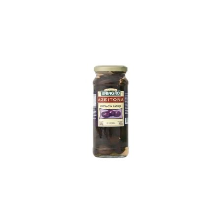 Azeitona uniagro preta c/caroco 200g