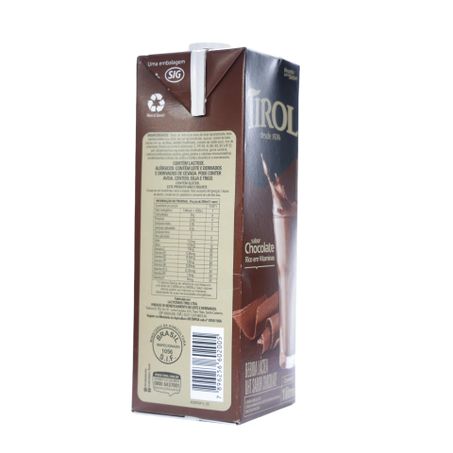Bebida Láctea UHT Tirol Sabor Chocolate Caixa 1lt 360-20