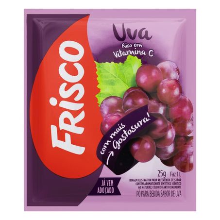 Refresco Em Pó Frisco Uva 18g 
 