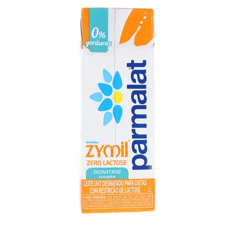 Leite Longa Vida S/Lactose Parmalat Zymil Desnatado Cx 1l 360-17