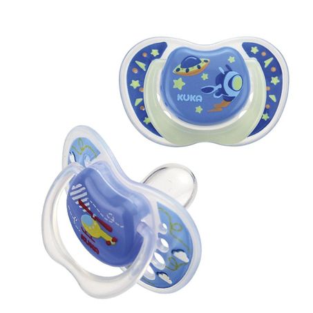 Chupeta Silicone Kuka Lumina Day%Night Número 2 Azul