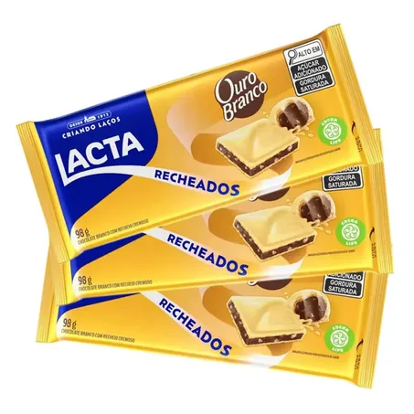 CHOCOLATE LACTA 98G OURO BRANCO 360-1