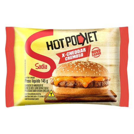 SANDUÍCHE CONGELADO X-CHEDDAR CREMOSO SADIA HOT POCKET