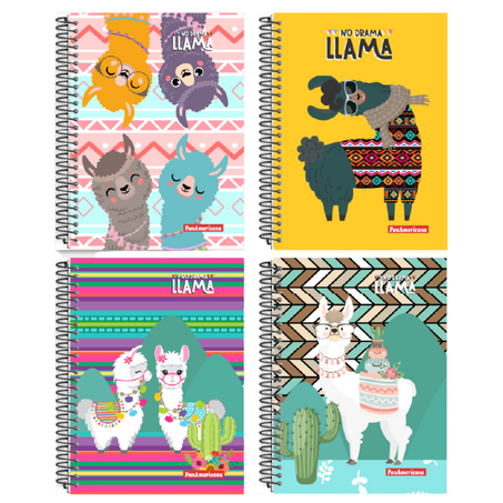 Caderno panamericana no drama capa dura gd 10 materias c/200 folhas