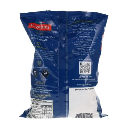MASSA G DURO PAGANINI PENNE RIGATE 500G 360-18