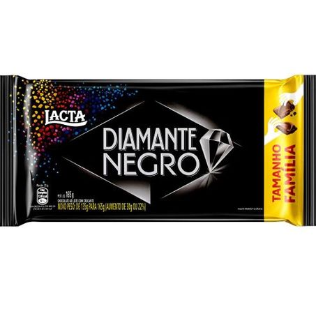 Chocolate Barra Lacta Tamanho Familia Diamante Negro 145g