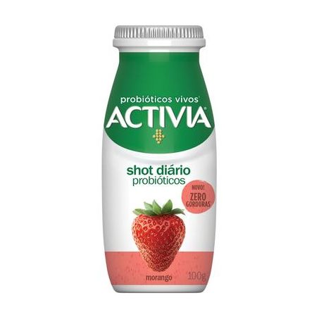 Leite Fermentado Activia Shot Morango 100g