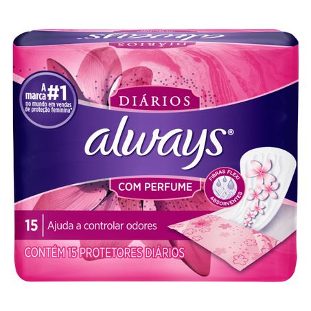 Protetor diário sem abas com perfume always
