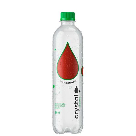 Água Saborizada com Gás Crystal Sabores Melancia Garrafa 510ml
