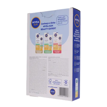 Kit nivea protetor solar fps60 50ml + água micelar 200ml 360-21