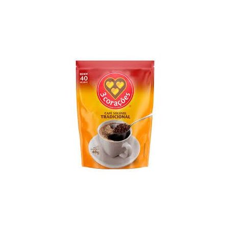 Café Solúvel Granulado 3corações Tradicional Sachê 40gr
