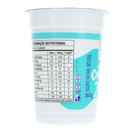 Iogurte Batavo 160g - Natural - Integral - Cremoso 360-3