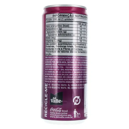 Suco Del Valle Uva Lt 290ml 360-14