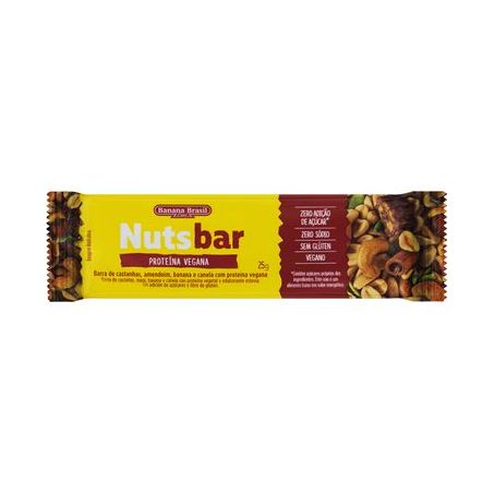 Barra de Cereal Nuts Bar Proteína Vegana Embalagem 25G