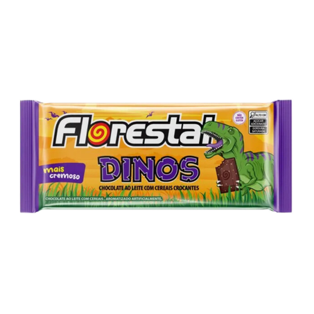 CHOC BARRA FLORESTAL DINOSSAUR 80G AO LEITE