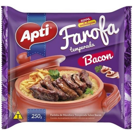 Farofa apti 200g bacon temperada