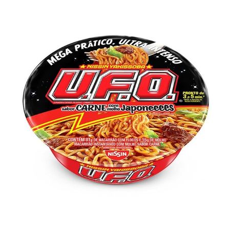 Macarrão Instantâneo Nissin U.F.O. Yakissoba Carne com Molho Japonês Bandeja 97gr