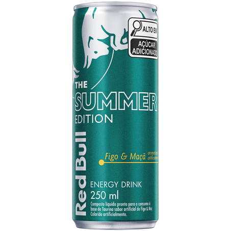 Energetico red bull 250ml lata figo e maça