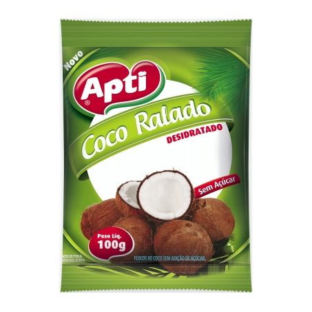 Coco ralado apti s/acucar sache 100g