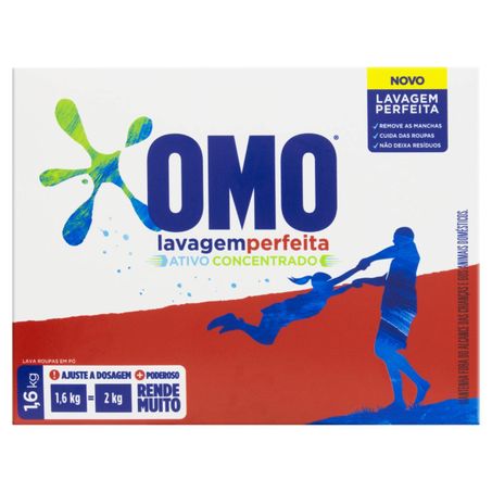 Lava roupa omo lavagem perfeita 1.6kg